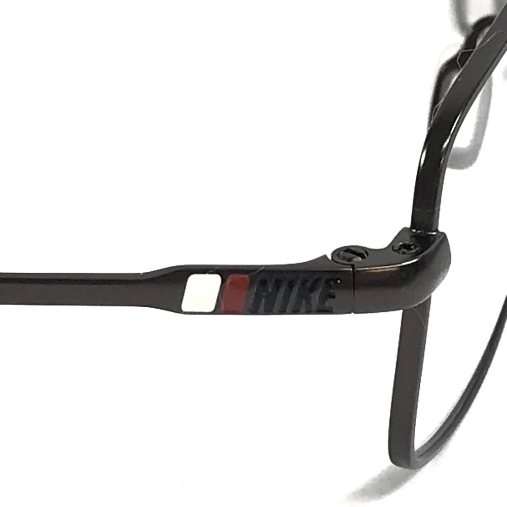 Nike Eyeglasses Frames 8205 082 Dark Gray Rectangle Wire Rim 52-17-140